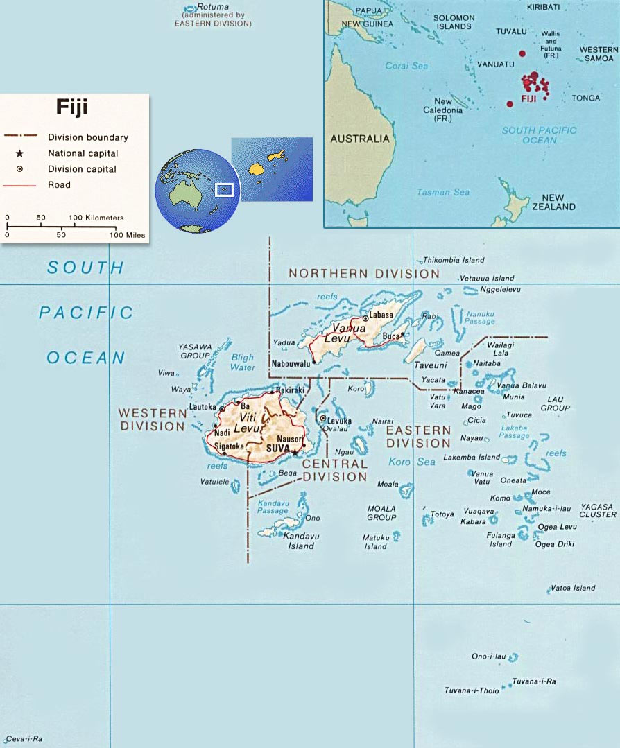 Fiji mapa | mapa Fiji