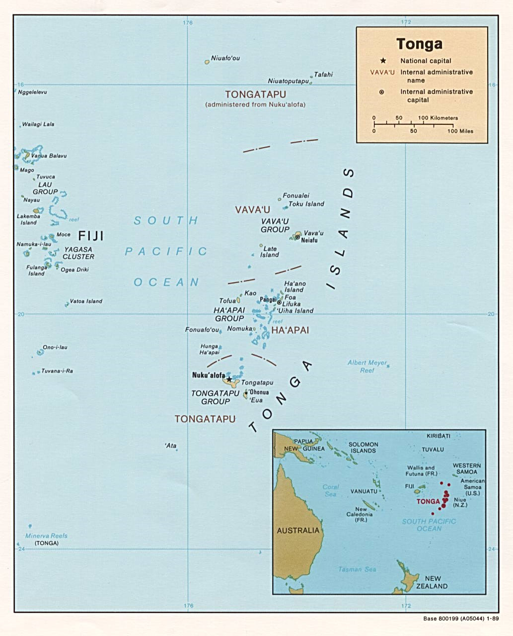Tonga mapa | mapa království Tonga