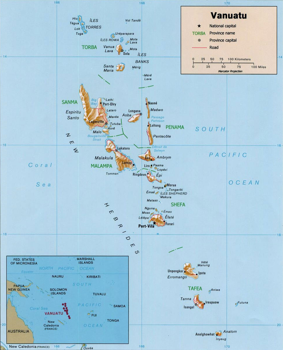 Vanuatu mapa | mapa Vanuatu